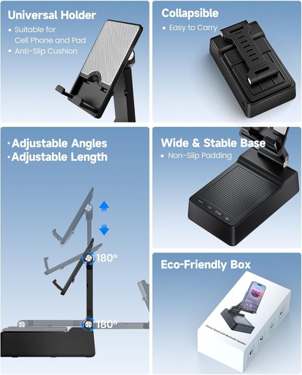4 In 1 Bluetooth Phone Stand With Speaker And Charger - Image 4