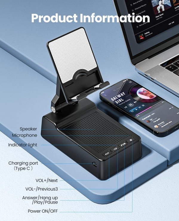4 In 1 Bluetooth Phone Stand With Speaker And Charger - Image 2